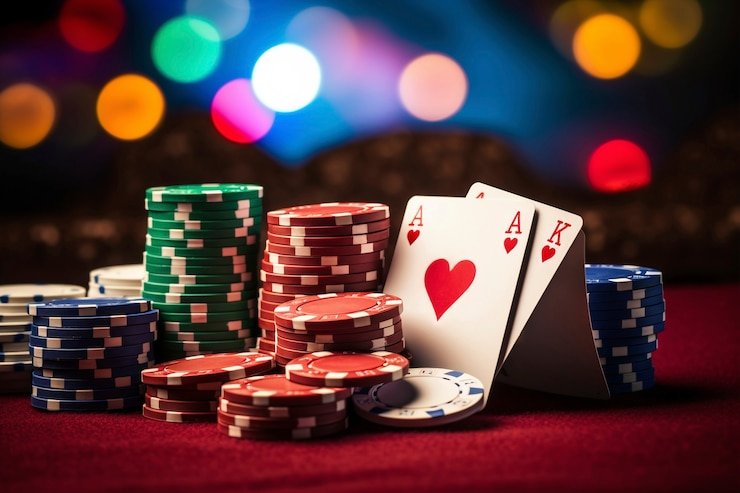 Dealer kasino langsung tersenyum sambil mengoperasikan kartu di meja permainan